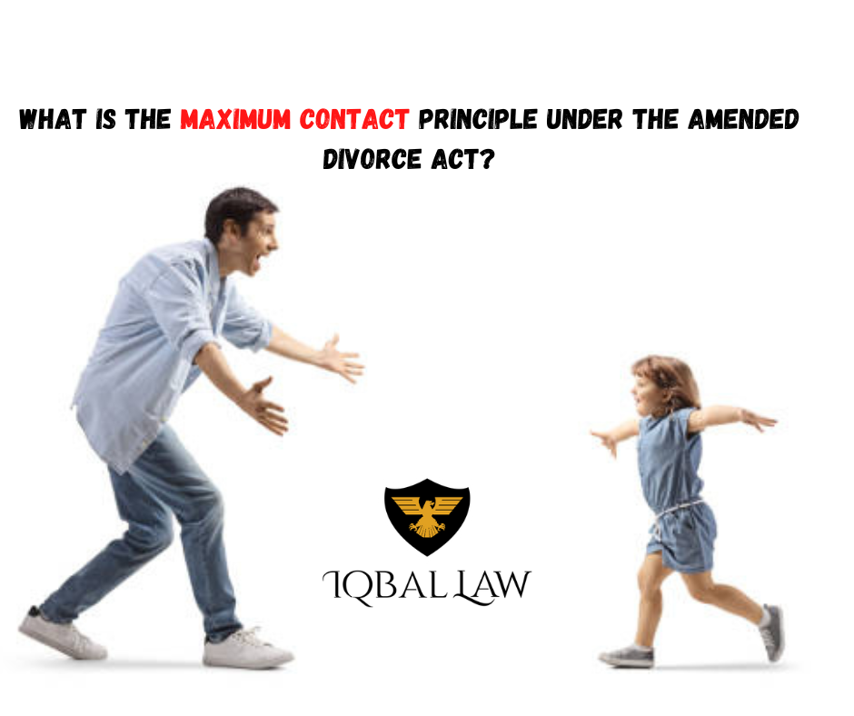 What is the Maximum Contact Principle under the Amended Divorce Laws?
